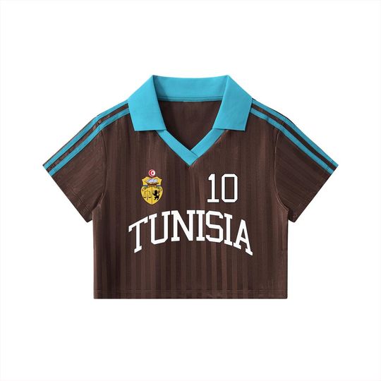 Tunisia Striped Cropped Jersey
