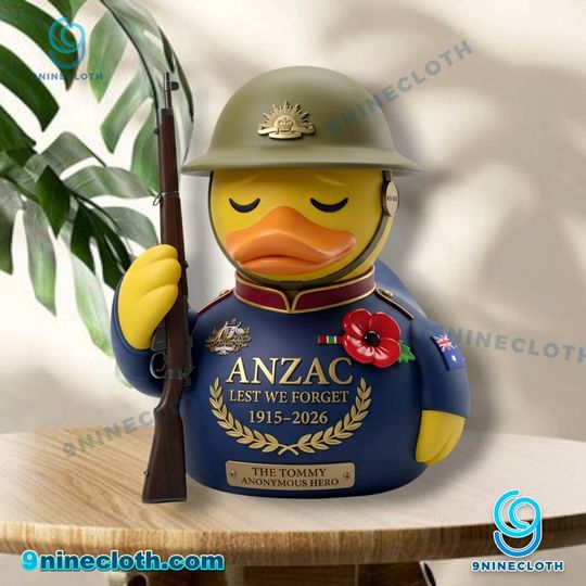 ANZAC Lest We Forget Anonymous Hero Duck