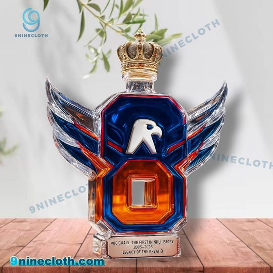 Alex Ovechkin Washington Capitals 900 Goals Shaped Whiskey Bottle