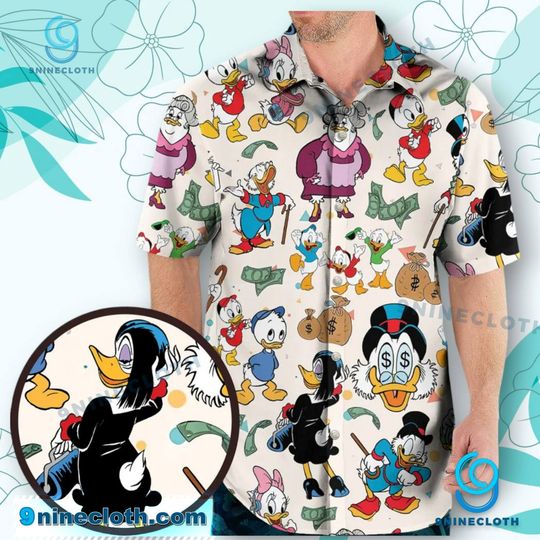 DuckTales Hawaiian Shirt featuring Donald Duck, Huey, Dewey & Louie