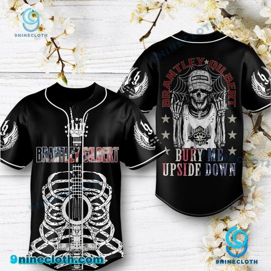 Brantley Gilbert Bury Me Upside Down Baseball Jersey