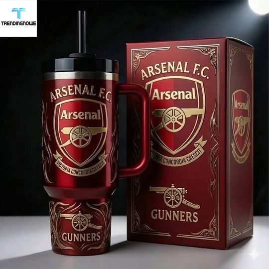 Arsenal Fc Gunners Tumbler Mug Football Fan Gift 2026