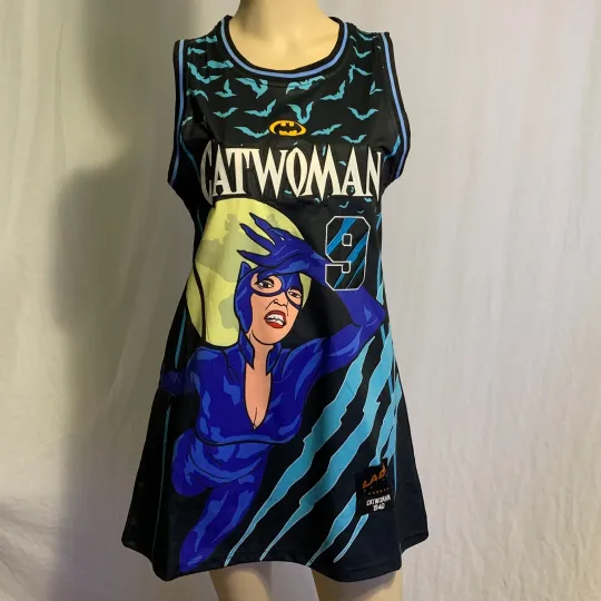 DC Batman Catwoman 9 Lives Basketball Jersey Dress