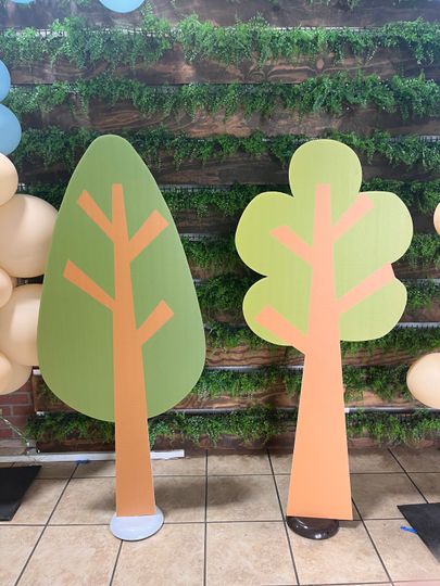 5FT Tree BF965-3QS-SB coroplast, woodland props, party props, tree props, baby shower props, birthday props (no stakes nor stands included)