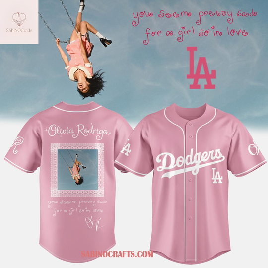 Los Angeles Dodgers Olivia Rodrigo 2026 You Seem Pretty Sad Baseball Jersey
