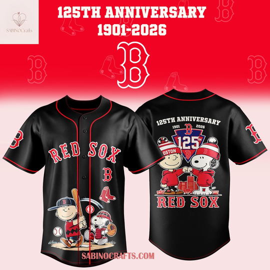 Boston Red Red Sox x Peanuts Night 125th Anniversary 1901-2026 Jersey