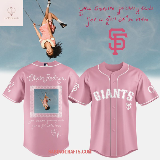 San Francisco Giants Olivia Rodrigo 2026 You Seem Pretty Sad Baseball Jersey