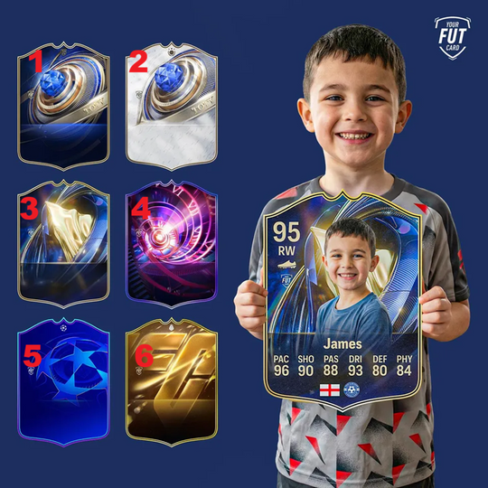 Personalised FIFA EA FC Football Card, Foamex Card, Soccer Player Card, Gift For Fan