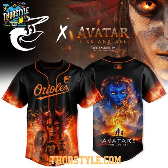 Baltimore Orioles Avatar 3 Fire And Ash Baseball Jersey
