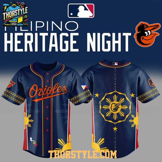 Baltimore Orioles Filipino Heritage Night Celebration Baseball Jersey