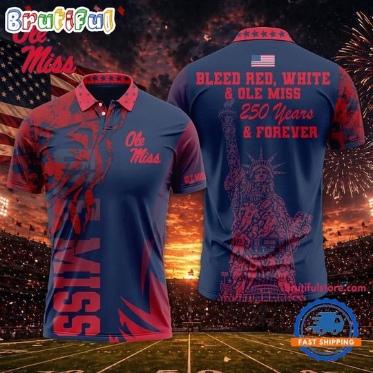Ole Miss Rebels 2026 NCAA Independence Day Polo Shirt