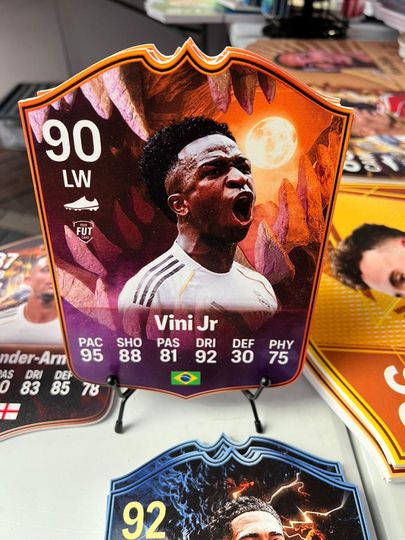 Vini JR Real Madrid, EA FC Fifa Foamex Card, Soccer Player Card, Gift For Fan
