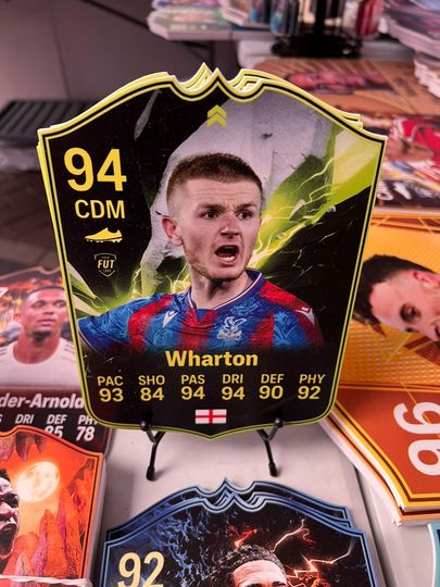 Adam Whartonns Crystal Palace Foamex Card, Soccer Player Card, Gift For Fan