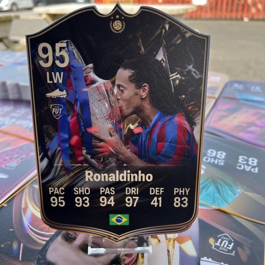 Ronaldinho Foamex Card, Soccer Player Card, Gift For Fan