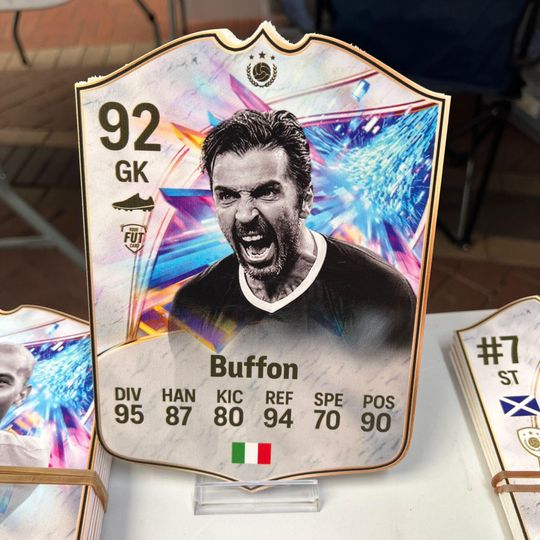 Gianluigi Buffon Foamex Card, Soccer Player Card, Gift For Fan