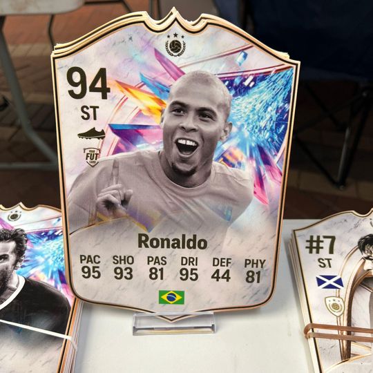Ronaldo (R9) Icon Foamex Card, Soccer Player Card, Gift For Fan