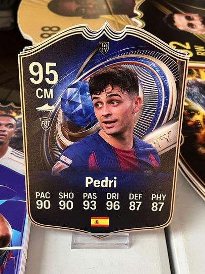 Pedri Barcelona Foamex Card, Soccer Player Card, Gift For Fan