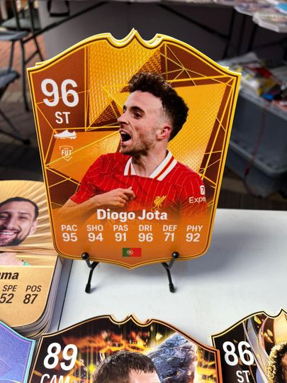 Diogo Jota Liverpool, EA FC Foamex Card, Soccer Player Card, Gift For Fan
