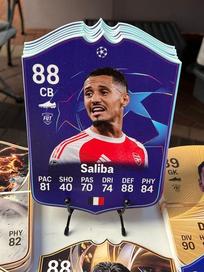 William Saliba Arsenal, EA FC Foamex Card, Soccer Player Card, Gift For Fan