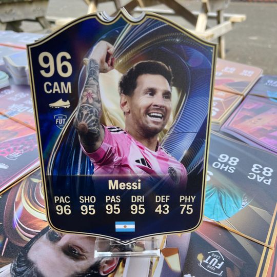 Lionel Messi Foamex Card, Soccer Player Card, Gift For Fan