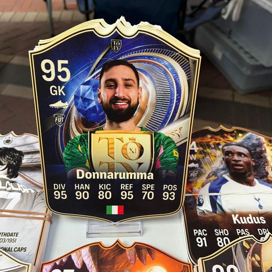 Gianluigi Donnarumma Foamex Card, Soccer Player Card, Gift For Fan
