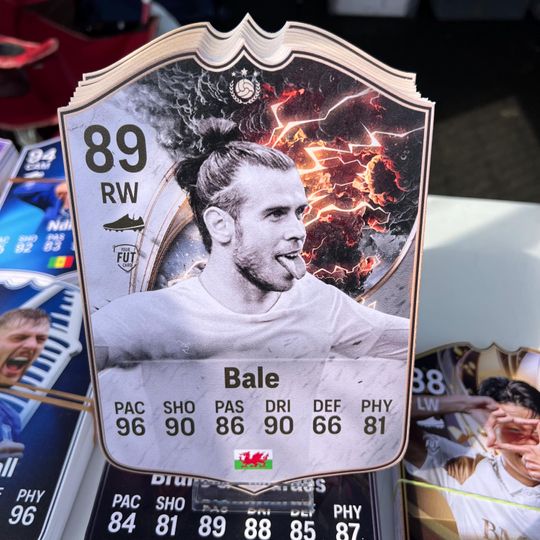 Gareth Bale Icon Foamex Card, Soccer Player Card, Gift For Fan