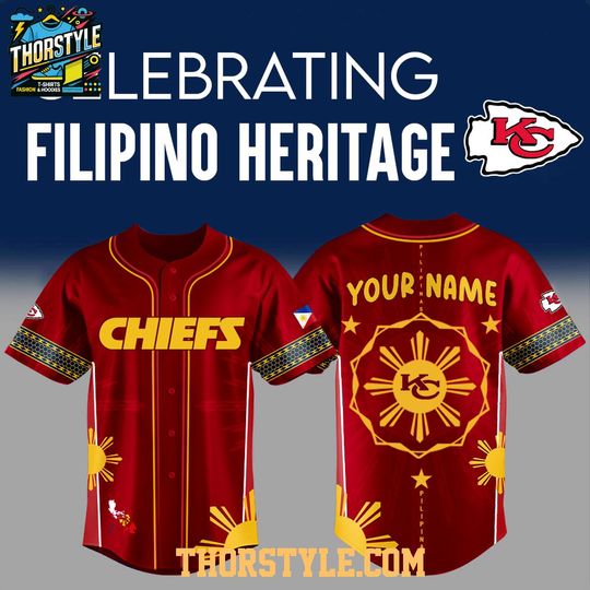 Kansas City Chiefs Pinoy Filipino Heritage 2025 Culture Baseball Jersey