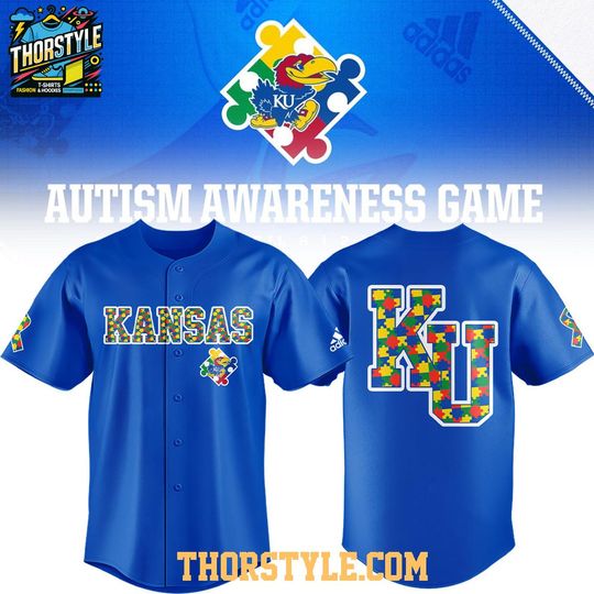 Kansas Jayhawks 2026 Autism Awareness Night Baseball Jersey