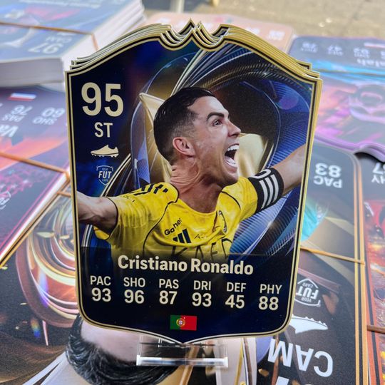 Cristiano Ronaldo Foamex Card, Soccer Player Card, Gift For Fan