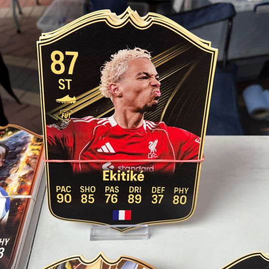 Hugo Ekitike Liverpool Foamex Card, Soccer Player Card, Gift For Fan