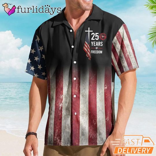 San Francisco Team 49ers 250 Years Of Freedom American Flag Eagle Hawaiian Shirt