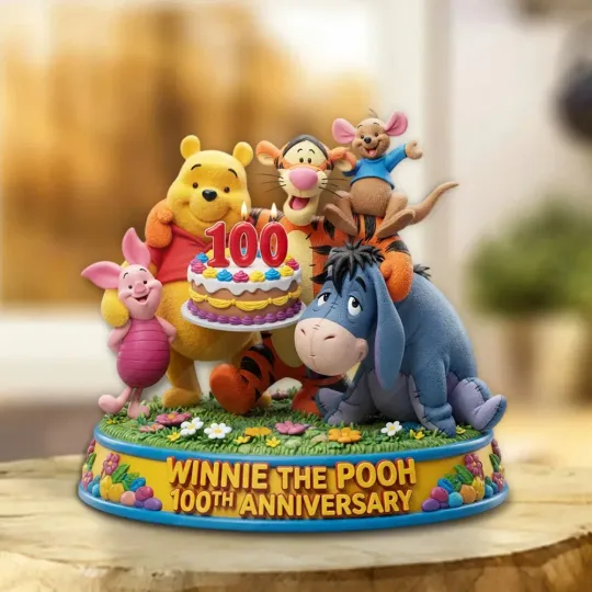 Discover Pooh 100th Anniversary Shape Acrylic Plaque