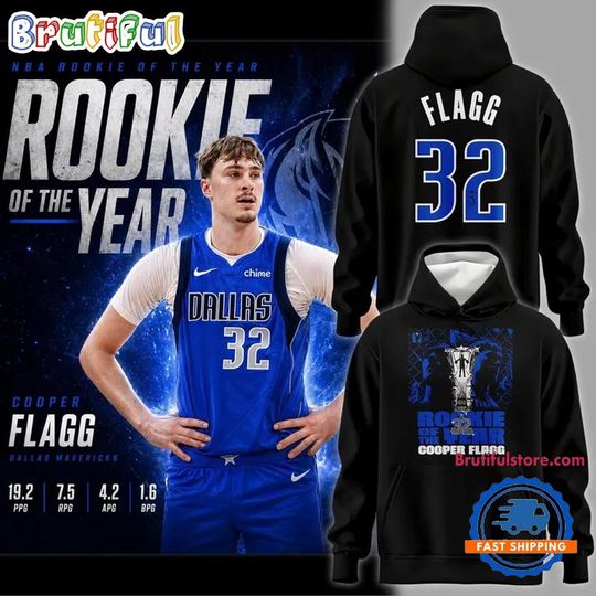 Dallas Mavericks Cooper Flagg 2025-2026 Rookie Of The Year Hoodie