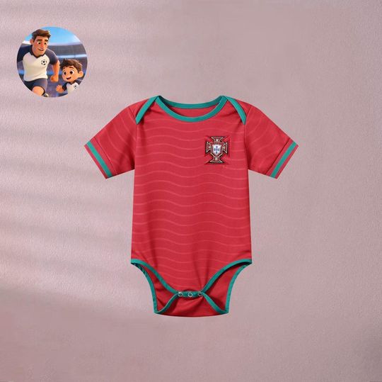 Portugal Home Baby Bodysuit | Ronaldo Soccer Fan Apparel