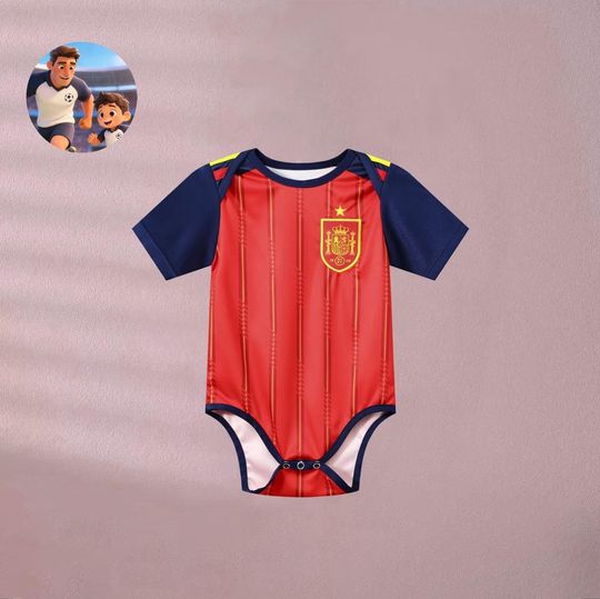 Spain Home Baby Bodysuit | Soccer Fan Apparel | Birthday & Family Gift