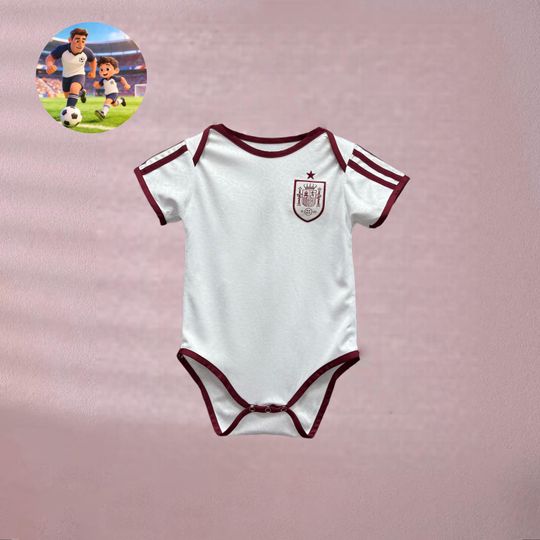 Spain Away Baby Bodysuit | Soccer Fan Jersey Outfit