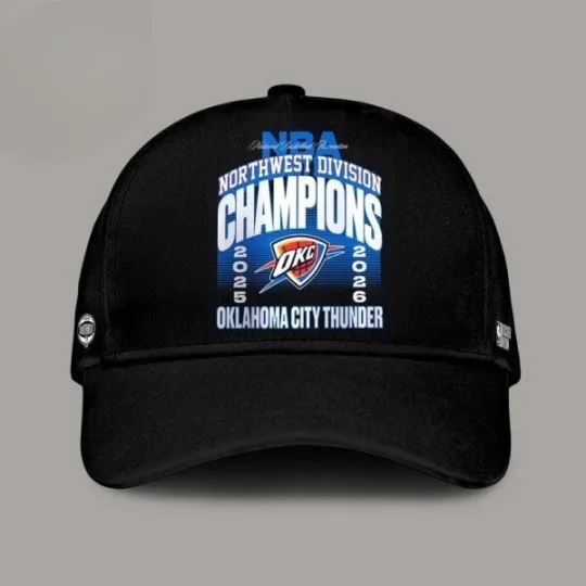 OKC Thunder 2026 Northwest Division Champions Locker Room Cap