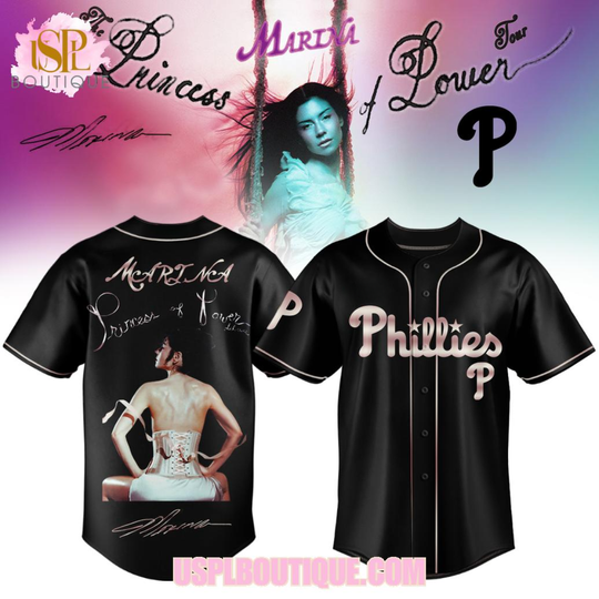 Philadelphia Phillies x Marina The Princess Of Power Tour 2026 Black Jersey