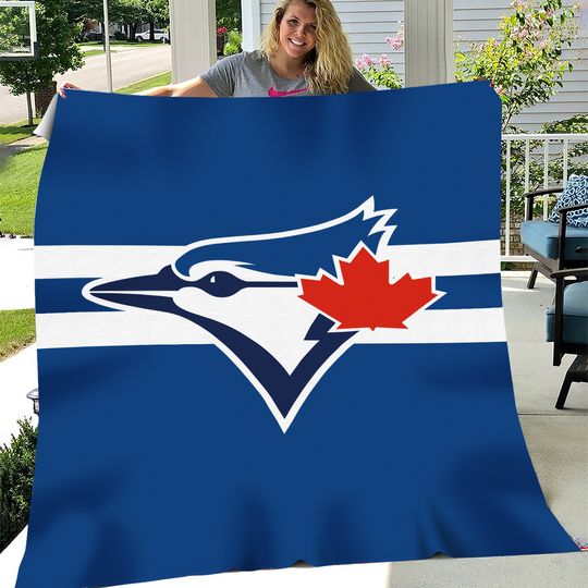 Toronto Blue Jays Baseball Blanket Blanket for Couch Sofa Travel Home Hiking Picni Bed Beding Flannel Blanket birthday gift