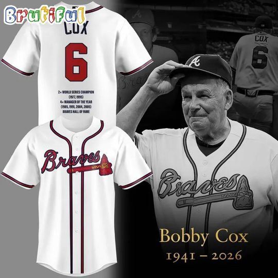 Atlanta Braves In Memory Bobby Cox 1941-2026 Baseball Jersey