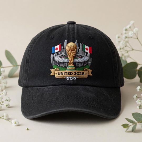 United 2026 Embroidered Soccer Cap World Football Stadium Hat USA Canada Mexico Fan Gift Dad Hat Sports Event Baseball Cap