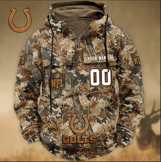 Custom Indianapolis Team Colts Cargo Hoodie