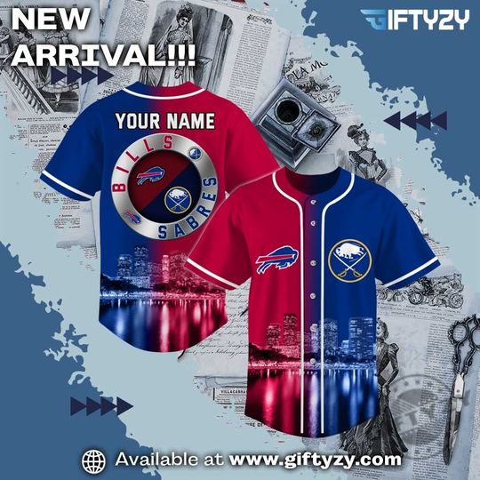 Buffalo Bills x Buffalo Sabres Baseball Jersey