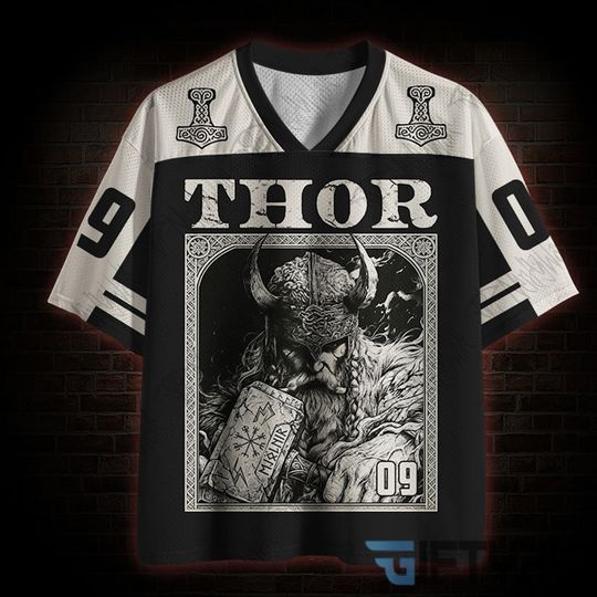 Thor God of Thunder Mesh Football Jersey