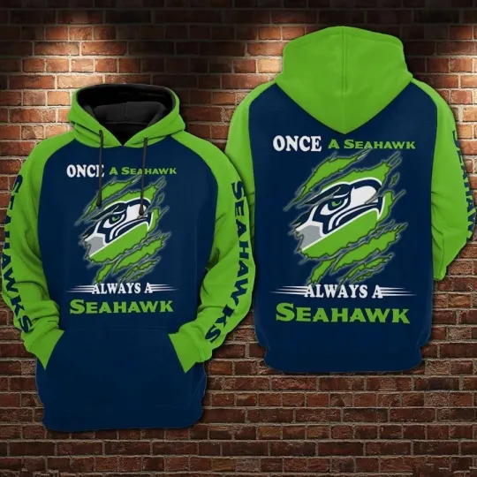 Seattle Football Team Seahawkss Football Once A Seahawks Hoodie, Unisex Adult, S