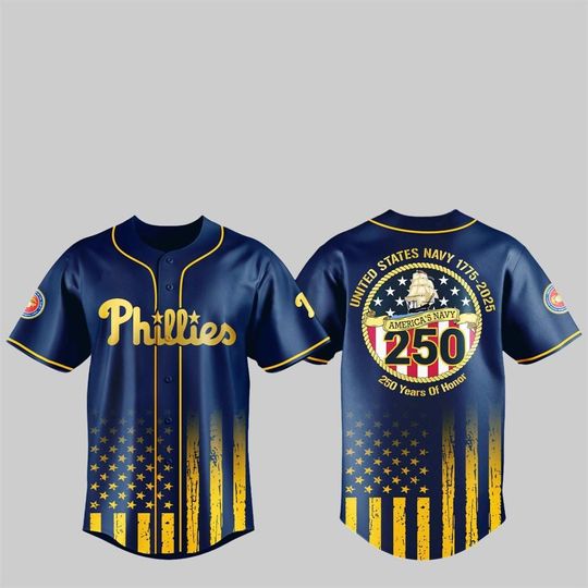 Philliess US NAVY 250th Birthday Celebration Jersey