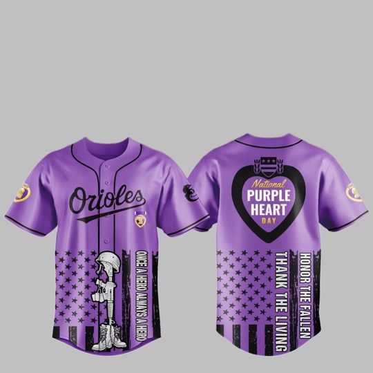 Orioless Purple Heart Day Jersey 2025