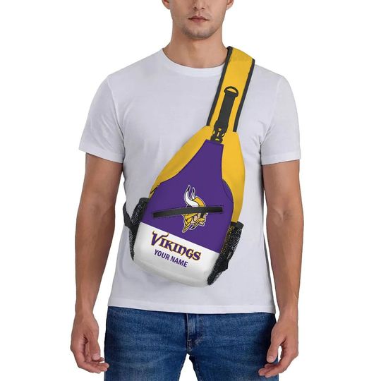 Personalized Minnesota Team Vikings Chest Bag, Gifts For Fans