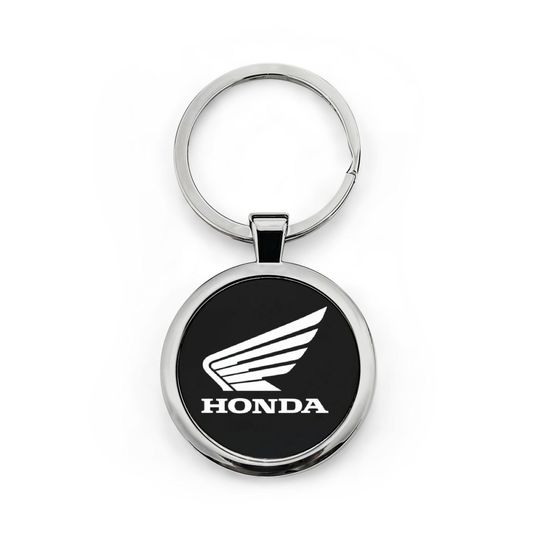 Honda Wing Logo Keychain | Round Stainless Steel Keychain