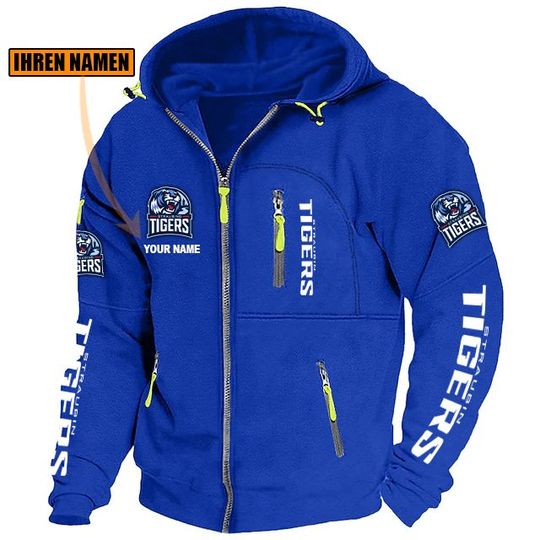 Straubing Tigers Individueller Name Neue Version Zip-Up-Jacke